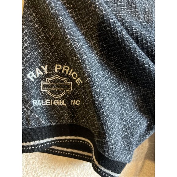 VTG Harley Davidson Polo Shirt Mens Large Gray S/S Biker Casual Made in USA - Picture 2 of 10